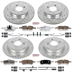 Power Stop K5725-26 Z26 Extreme Street Warrior 1-Click Brake Kit (Front And Rear) for 2002-2006 MINI Cooper product image