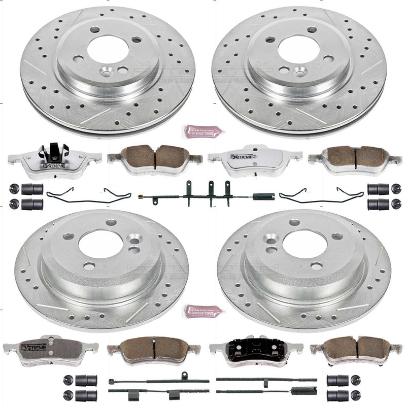 Power Stop K5725-26 Z26 Extreme Street Warrior 1-Click Brake Kit (Front And Rear) for 2002-2006 MINI Cooper product image