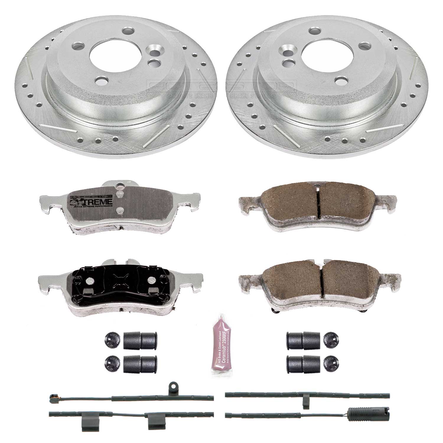 Power Stop K5726-26 Z26 Extreme Street Warrior 1-Click Brake Kit (Rear) for 2002-2006 MINI Cooper product image