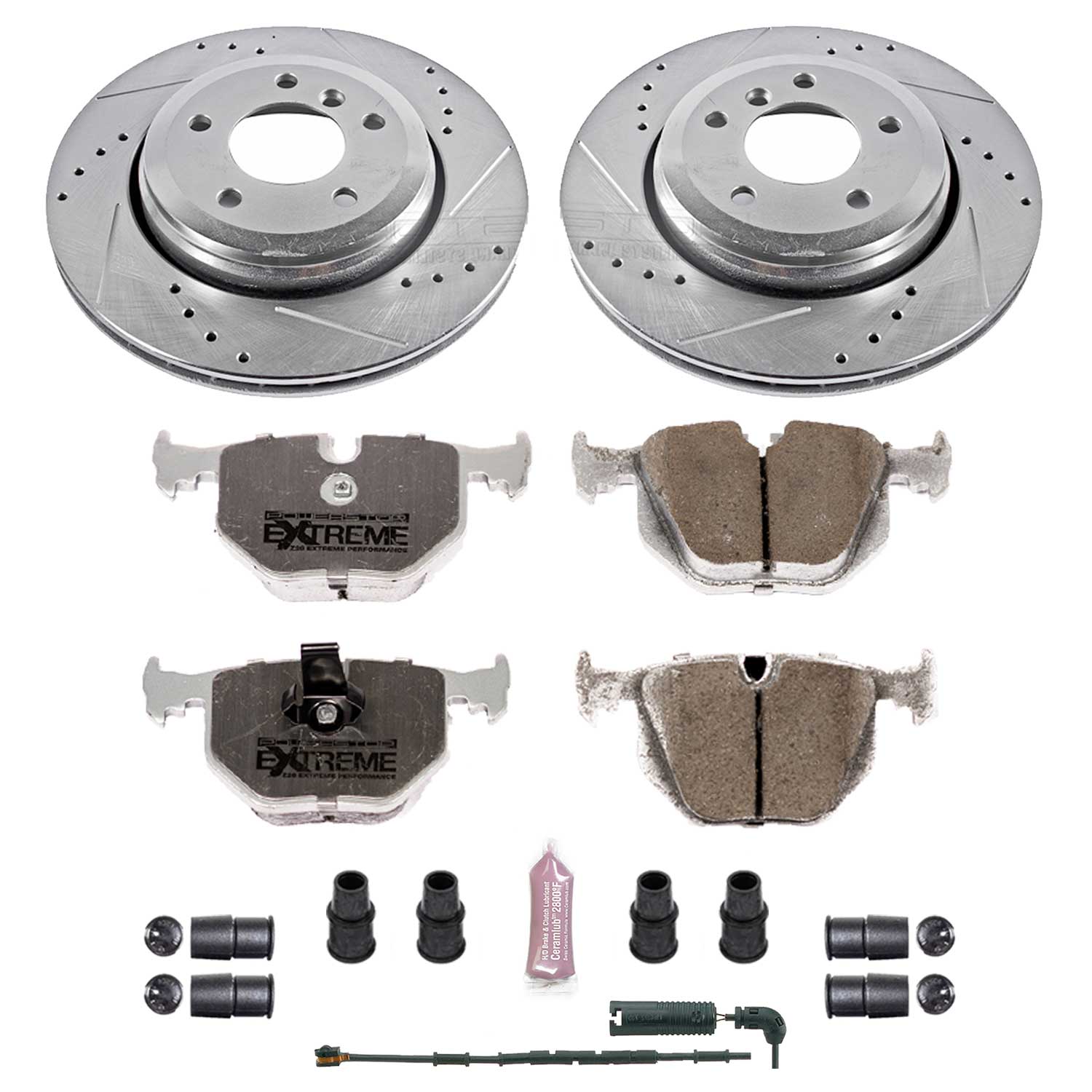 Power Stop K5729-26 Z26 Extreme Street Warrior 1-Click Brake Kit (Rear) for 2001-2006 BMW 330CI product image