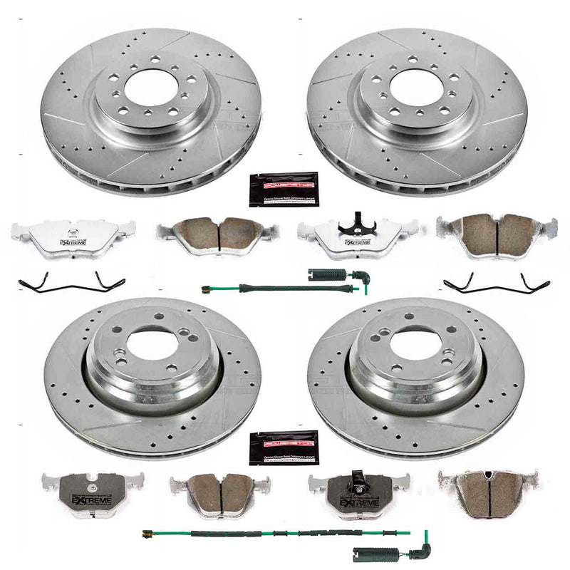 Power Stop K5730-26 Z26 Extreme Street Warrior 1-Click Brake Kit (Front And Rear) for 2001-2006 BMW M3 product image