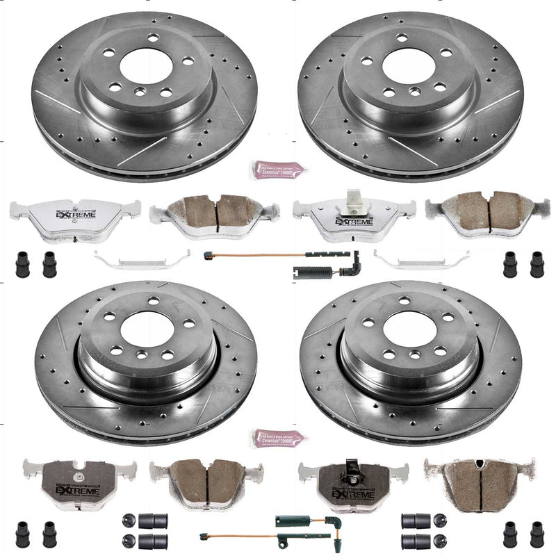 Power Stop K5737-26 Z26 Extreme Street Warrior 1-Click Brake Kit (Front And Rear) for 2004-2010 BMW X3 product image