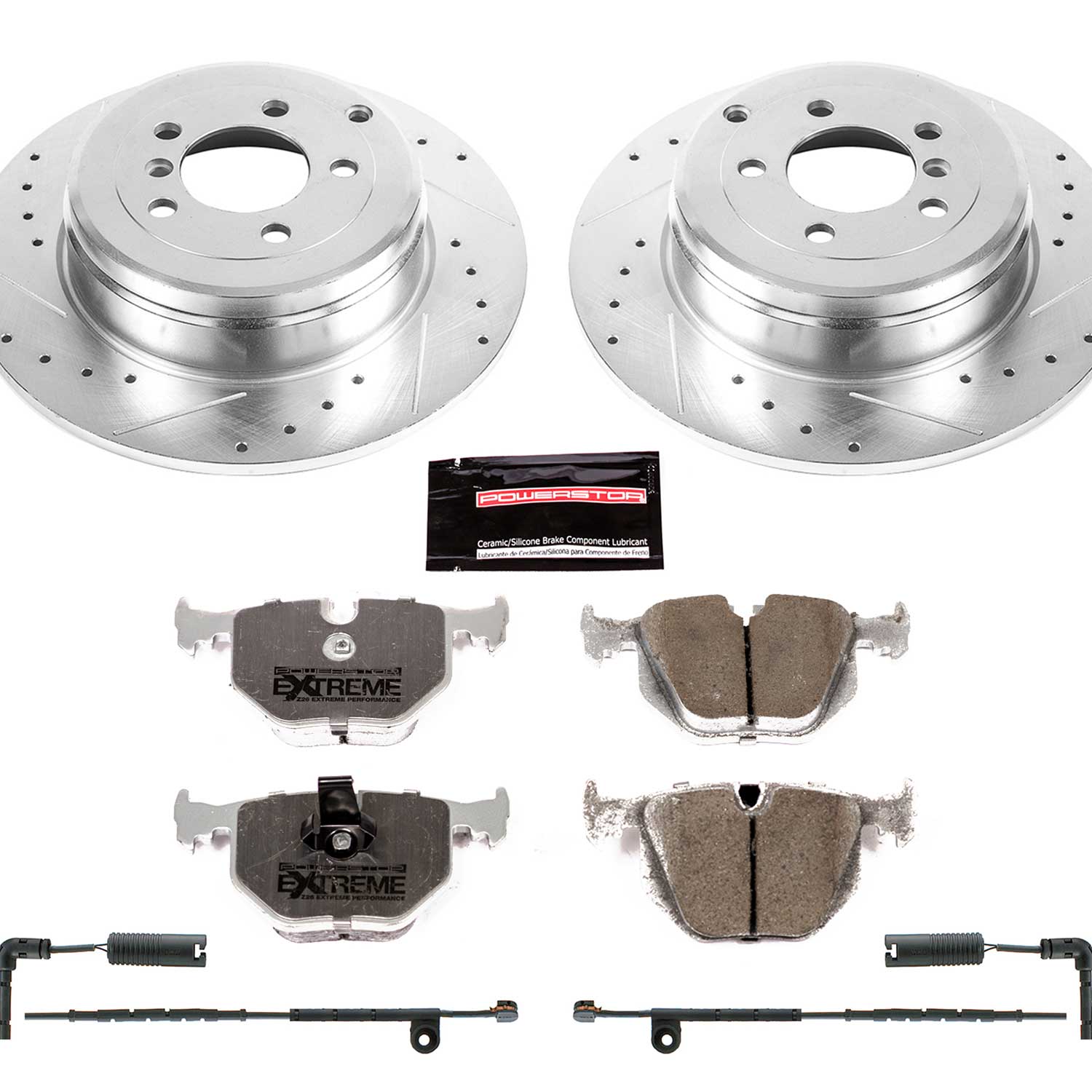Power Stop K5742-26 Z26 Street Warrior 1-Click Drilled And Slotted Rear Brake Kit for 2003-2005 Land Rover Range Rover product image