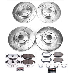 Power Stop K5754-26 Z26 Street Warrior 1-Click Front And Rear Brake Kit for 2008-2011 Audi A4 product image