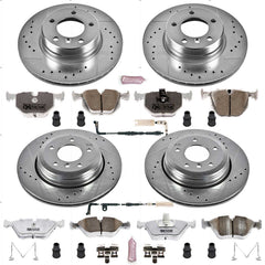 Power Stop K5764-26 Z26 Extreme Street Warrior 1-Click Brake Kit (Front And Rear) for 2004-2005 BMW 525I product image