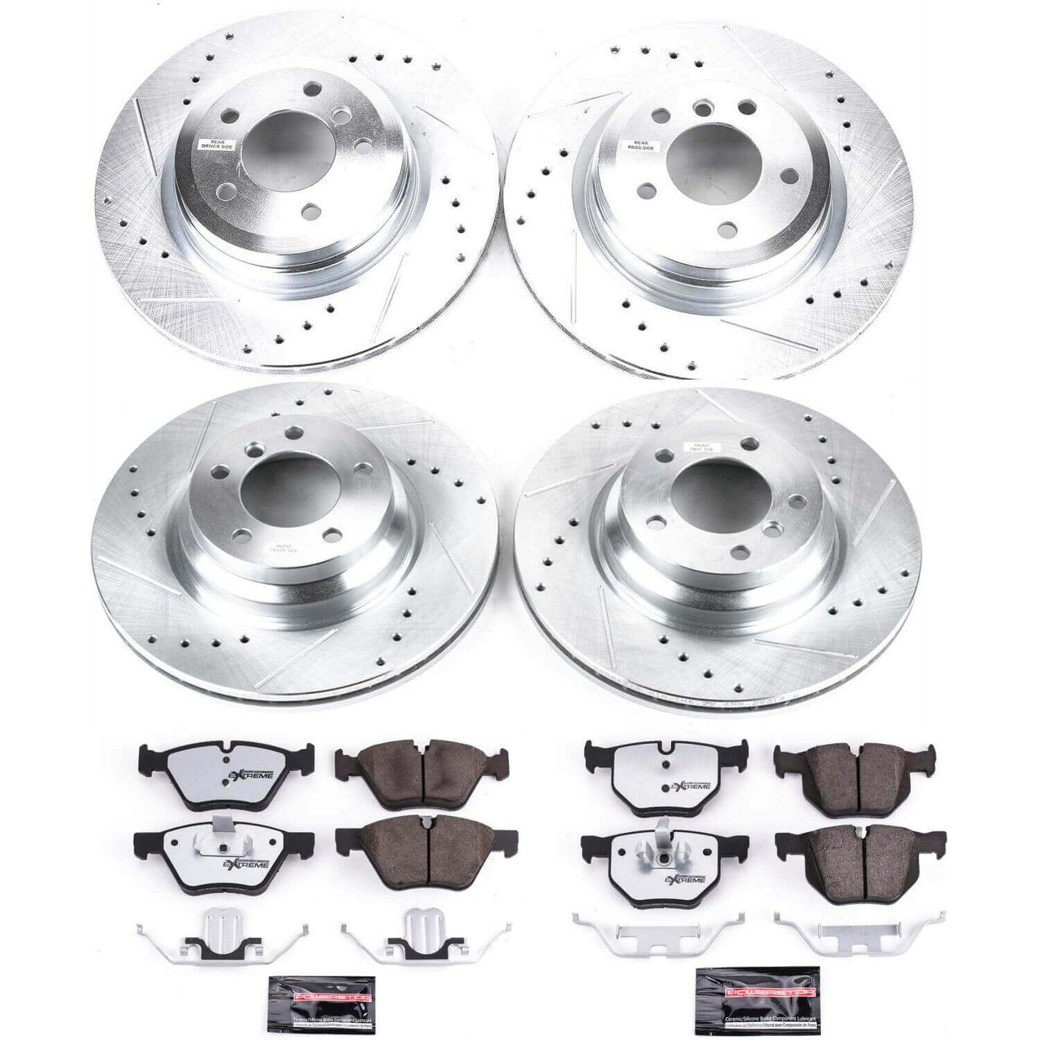 Power Stop K5768-26 - Z26 Street Warrior 1-Click Front And Rear Brake Kit vehicle fitment brake part