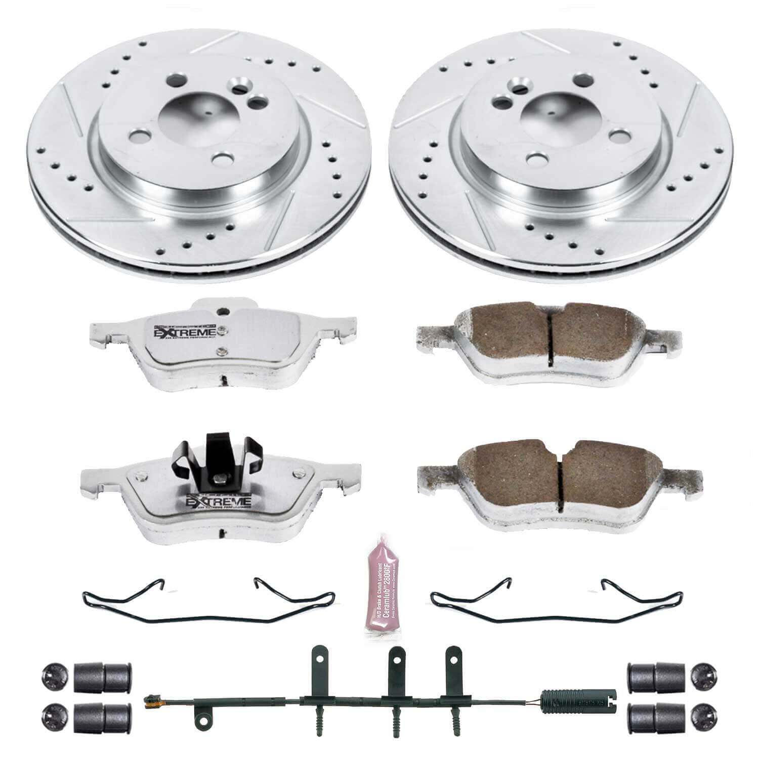 Power Stop K5780-26 Z26 Extreme Street Warrior 1-Click Brake Kit (Front) for 2007-2008 MINI Cooper Convertible product image