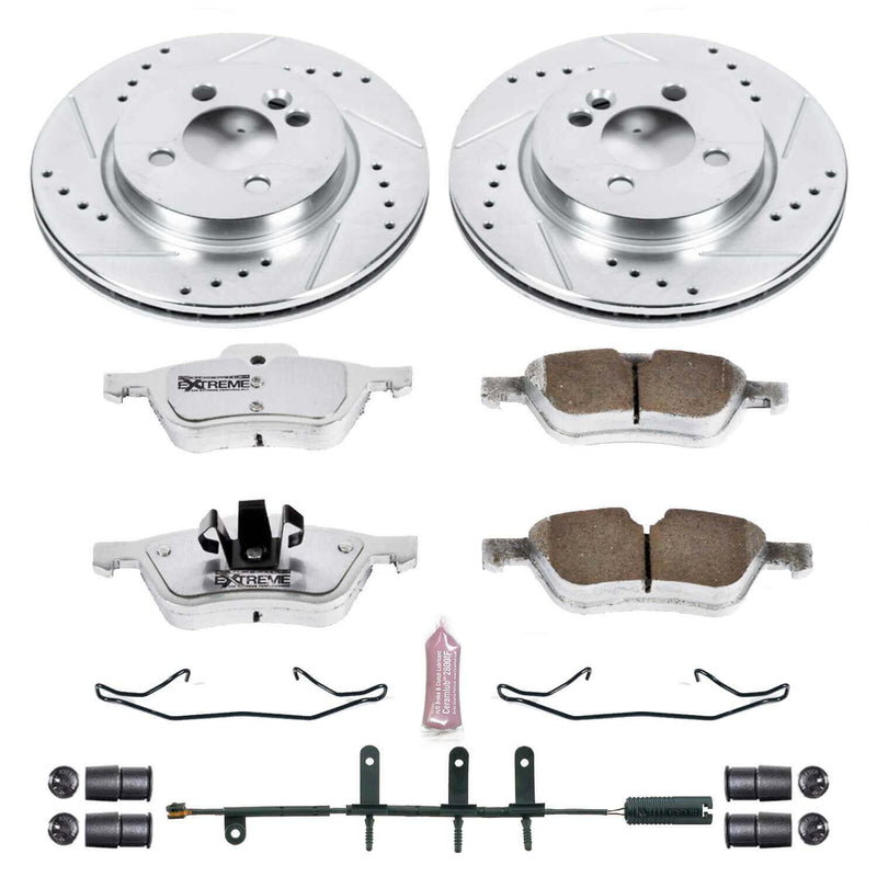 Power Stop K5780-26 Z26 Extreme Street Warrior 1-Click Brake Kit (Front) for 2007-2008 MINI Cooper Convertible product image