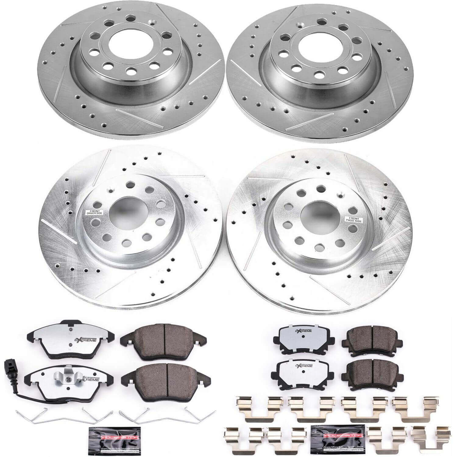 Power Stop K5798-26 Z26 Street Warrior 1-Click Front And Rear Brake Kit for 2007-2010 Volkswagen Eos product image