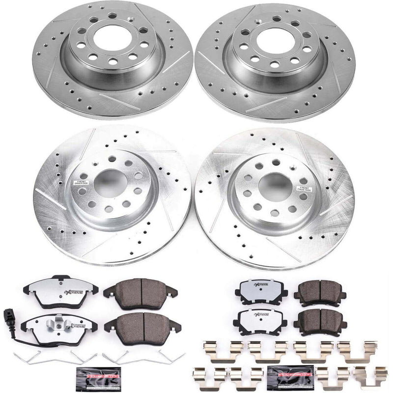 Power Stop K5798-26 Z26 Street Warrior 1-Click Front And Rear Brake Kit for 2007-2010 Volkswagen Eos product image