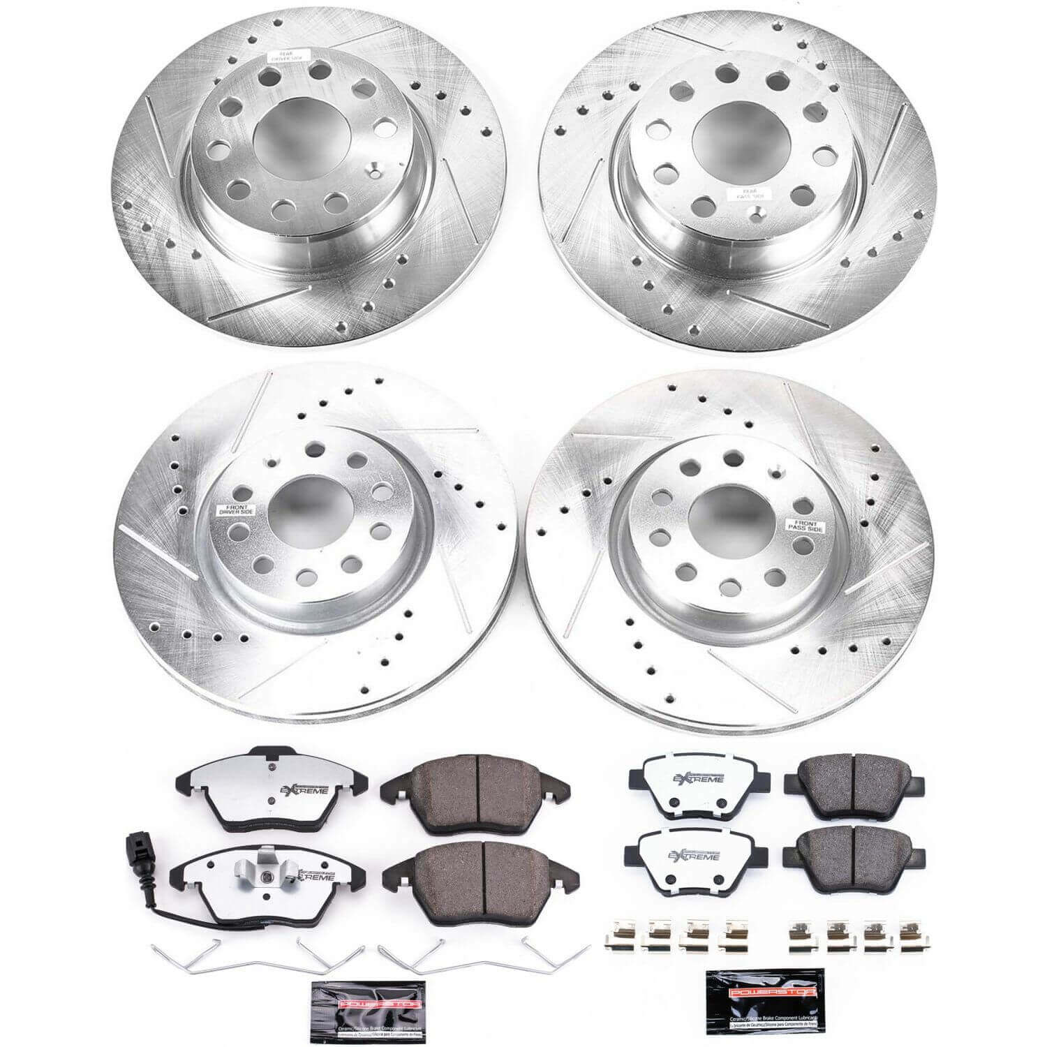 Power Stop K5801-26 - Z26 Street Warrior 1-Click Front And Rear Brake Kit vehicle fitment brake part