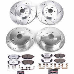 Power Stop K5830-26 - Z26 Street Warrior 1-Click Front And Rear Brake Kit vehicle fitment brake part