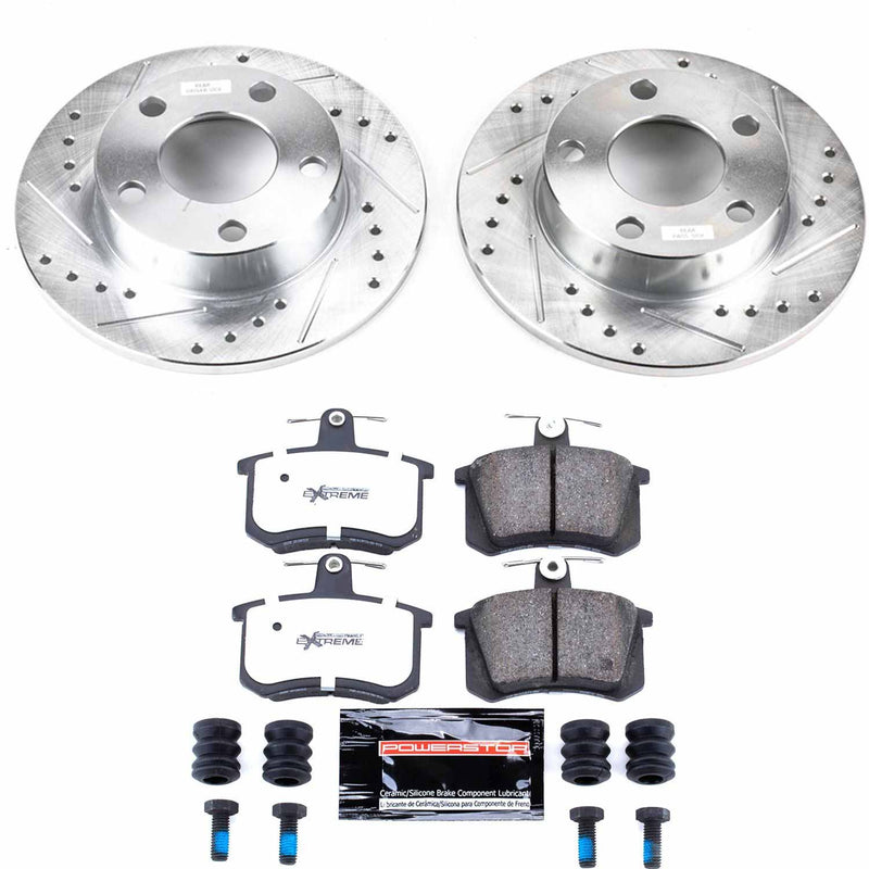 Power Stop K584-26 Z26 Street Warrior 1-Click Rear Brake Kit for 1996-2001 Audi A4 product image