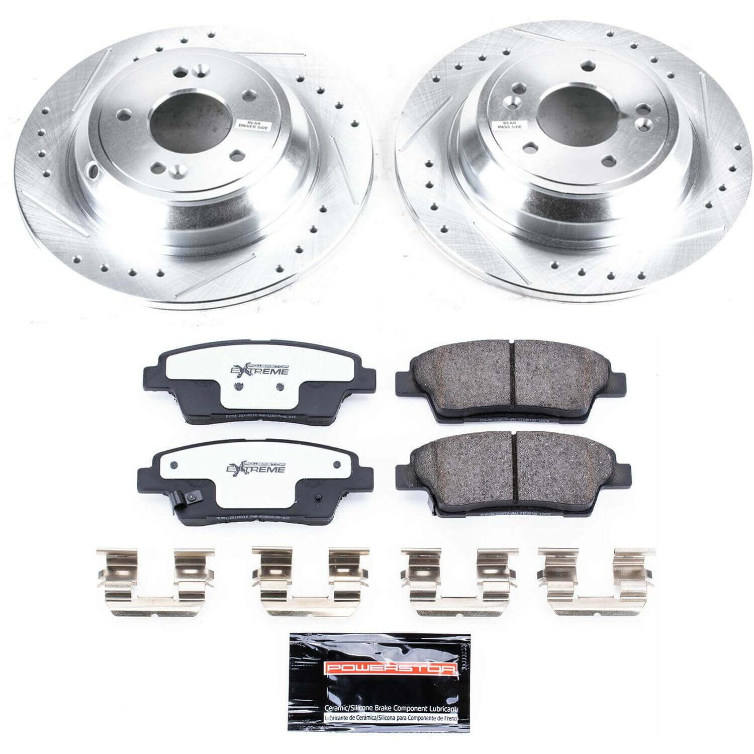 Power Stop K5848-26 Z26 Street Warrior 1-Click Rear Brake Kit for 2010-2020 Genesis G80 product image