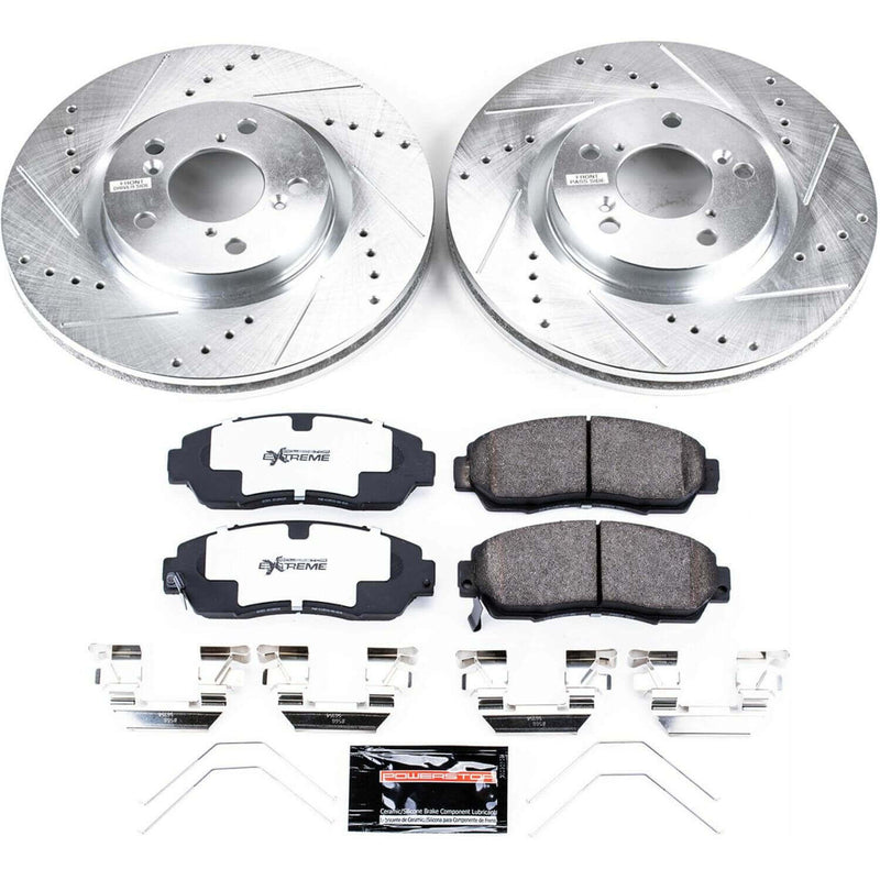 Power Stop K5857-26 Z26 Street Warrior 1-Click Front Brake Kit for 2011-2014 Honda Odyssey product image