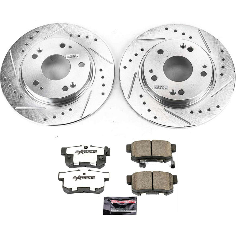 Power Stop K5860-26 Z26 Street Warrior 1-Click Rear Brake Kit for 2011-2015 Honda Cr-Z product image