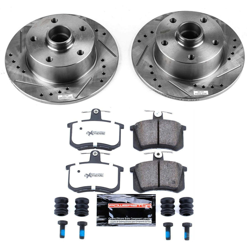 Power Stop K588-26 Z26 Street Warrior 1-Click Rear Brake Kit for 1996-1997 Audi A4 product image