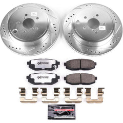 Power Stop K5883-26 Z26 Street Warrior 1-Click Rear Brake Kit for 2010-2024 Scion Fr-S product image