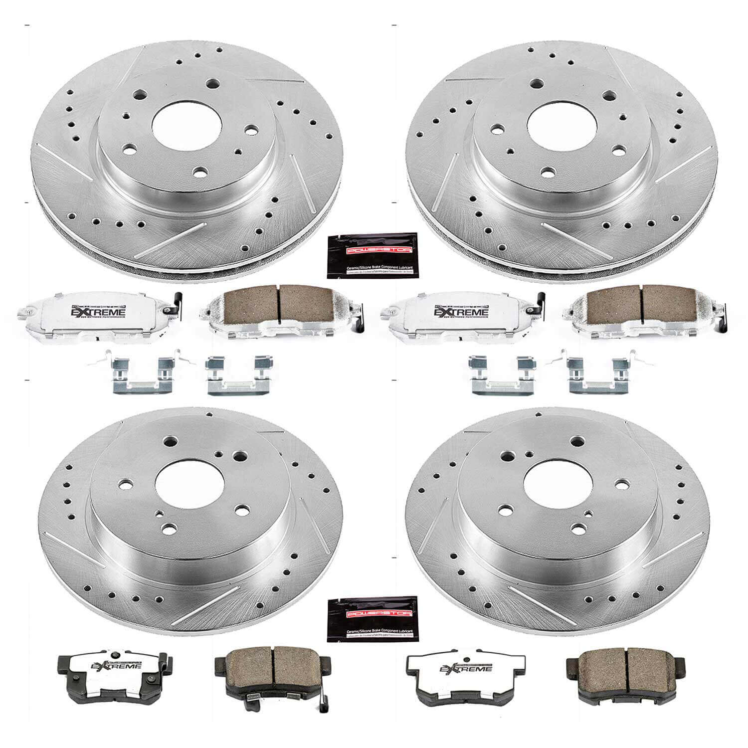 Power Stop K5888-26 - Z26 Street Warrior 1-Click Front And Rear Brake Kit vehicle fitment brake part