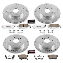 Power Stop K5888-26 - Z26 Street Warrior 1-Click Front And Rear Brake Kit vehicle fitment brake part