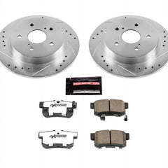 Power Stop K5889-26 Z26 Street Warrior 1-Click Drilled And Slotted Rear Brake Kit for 2007-2013 Suzuki SX4 product image
