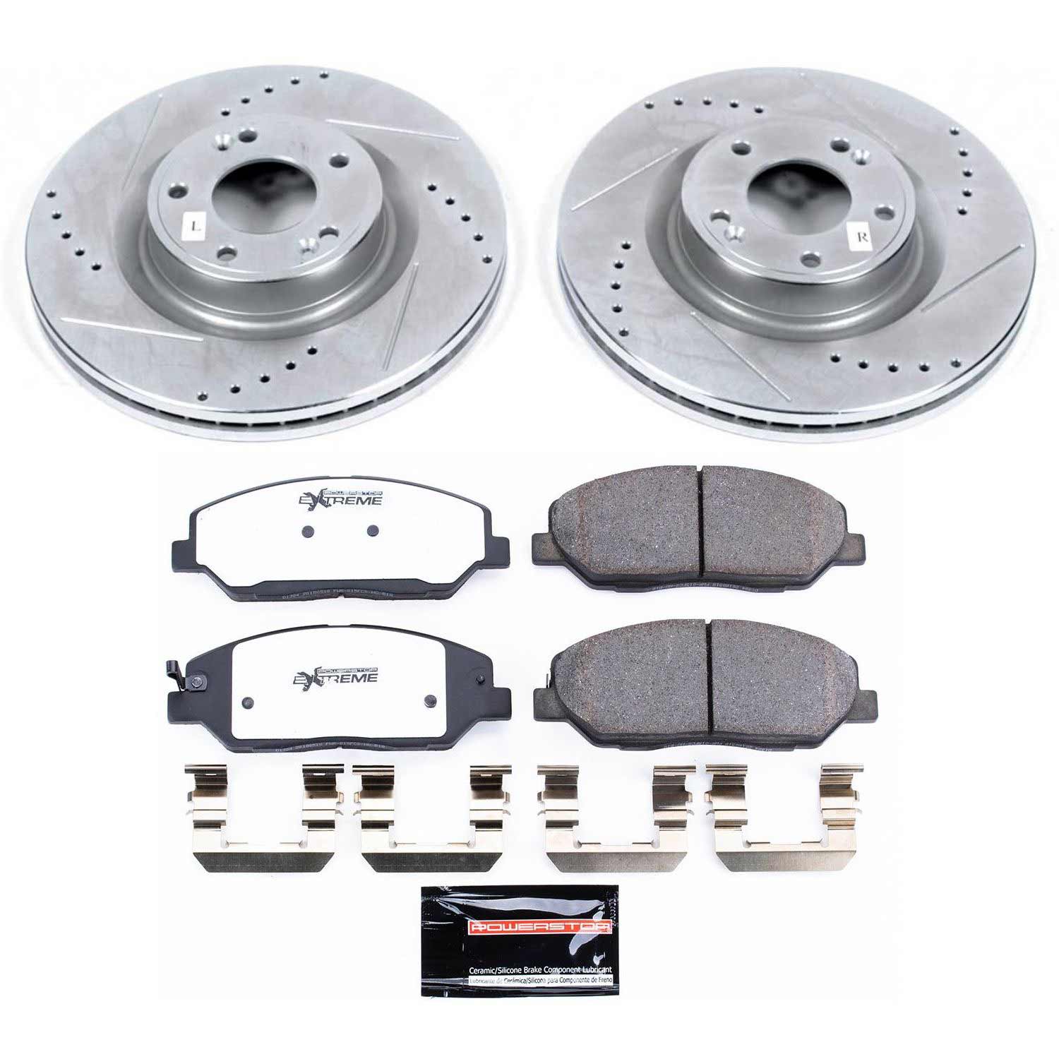 Power Stop K5921-26 Z26 Street Warrior 1-Click Front Pad And Rotor Kit for 2009-2011 Hyundai Genesis product image