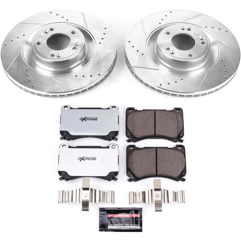 Power Stop K5928-26 Z26 Street Warrior 1-Click Front Brake Kit for 2011-2014 Hyundai Equus product image