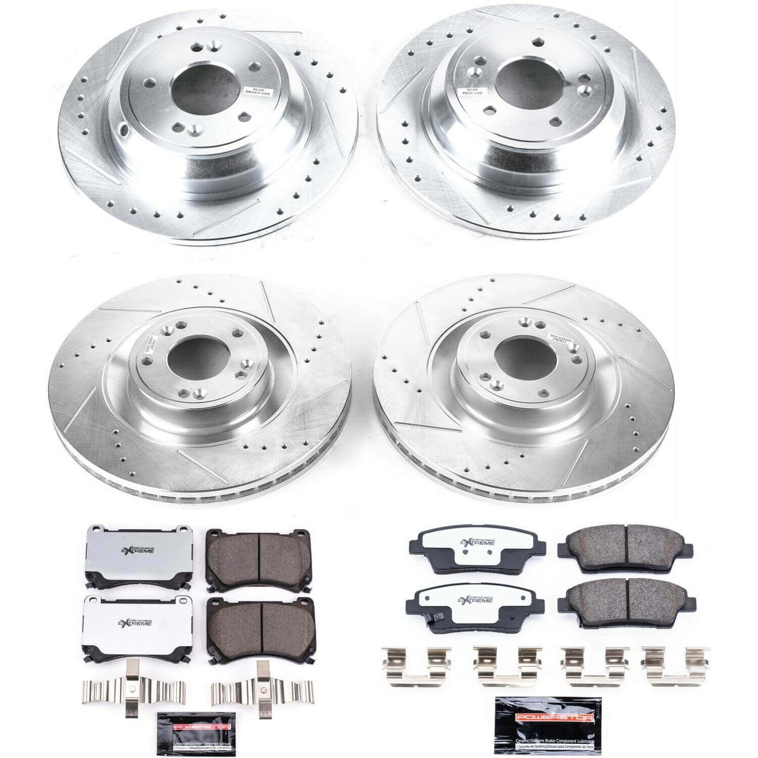 Power Stop K5929-26 Z26 Street Warrior 1-Click Front And Rear Brake Kit for 2012-2014 Hyundai Genesis product image