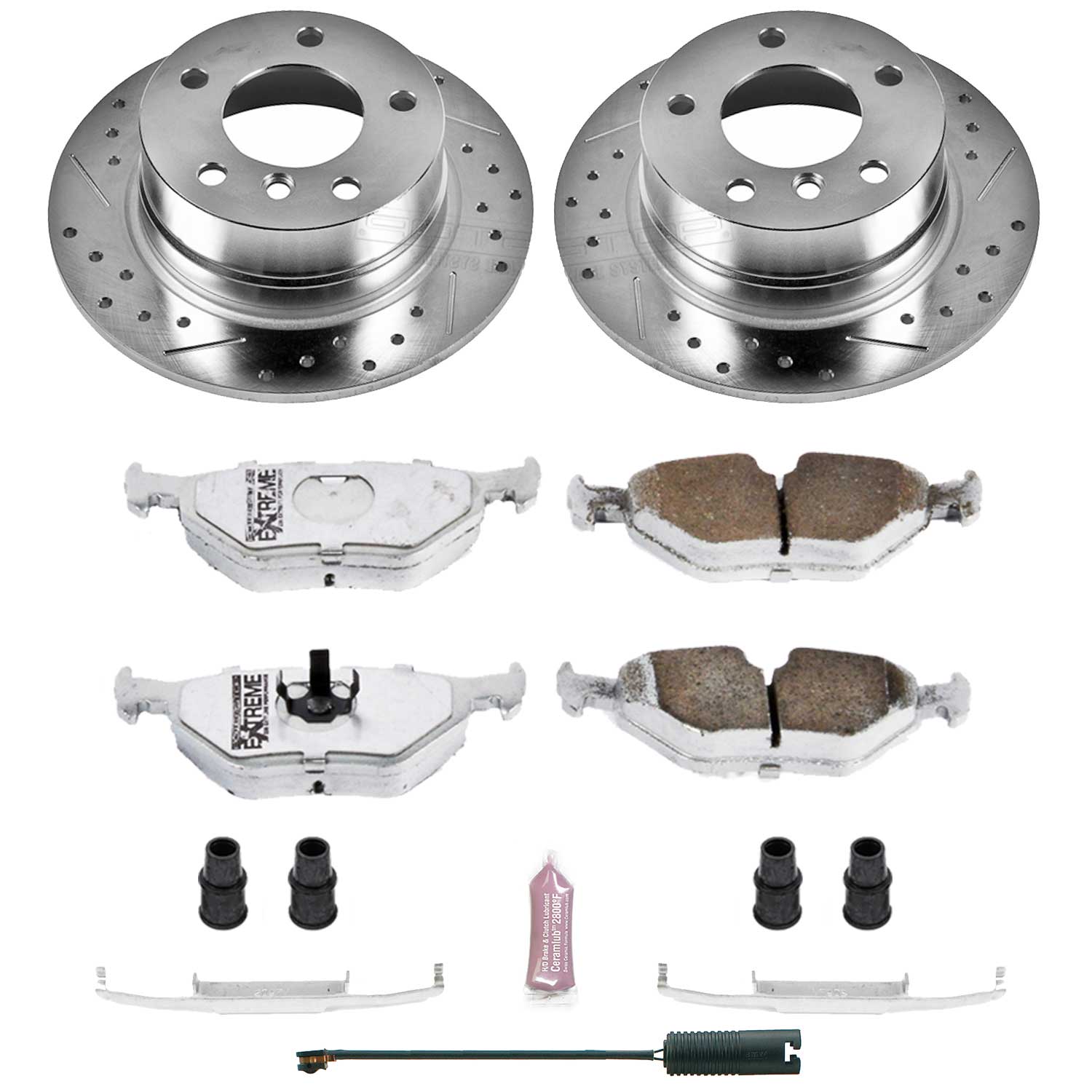 Power Stop K593-26 Z26 Extreme Street Warrior 1-Click Brake Kit (Rear) for 1995-1999 BMW 318TI product image