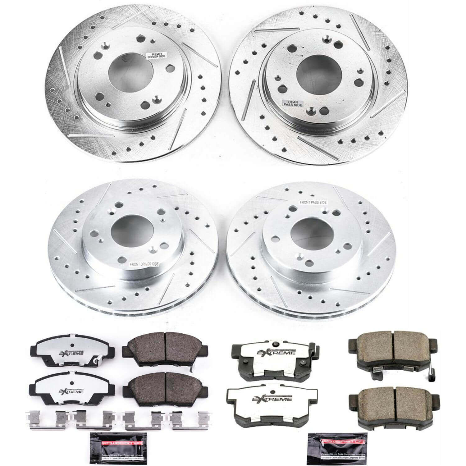 Power Stop K5936-26 Z26 Street Warrior 1-Click Front And Rear Brake Kit for 2011-2015 Honda Cr-Z product image