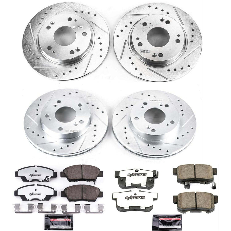 Power Stop K5936-26 Z26 Street Warrior 1-Click Front And Rear Brake Kit for 2011-2015 Honda Cr-Z product image