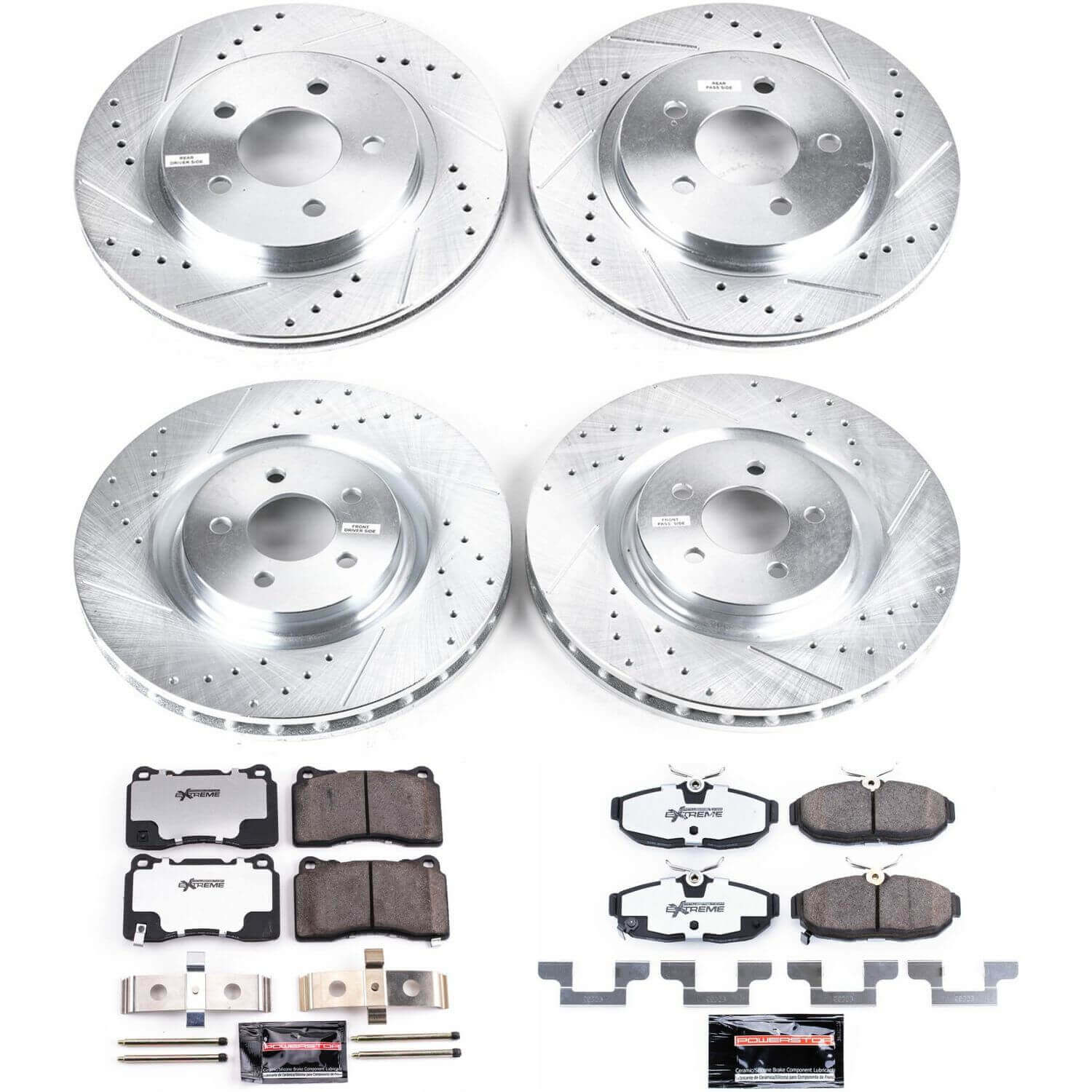 Power Stop K5942-26 Z26 Street Warrior 1-Click Front And Rear Brake Kit for 2012 Ford Mustang Shelby GT500 product image