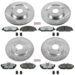 Power Stop K5943-26 Z26 Extreme Street Warrior 1-Click Brake Kit (Front And Rear) for 2011-2014 Ford Mustang product image