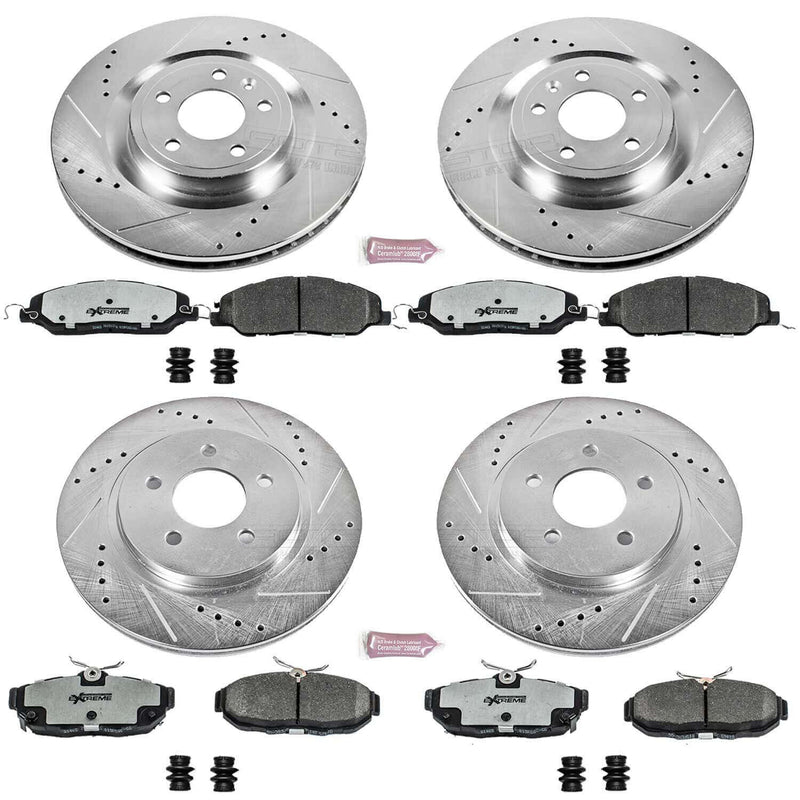 Power Stop K5943-26 Z26 Extreme Street Warrior 1-Click Brake Kit (Front And Rear) for 2011-2014 Ford Mustang product image