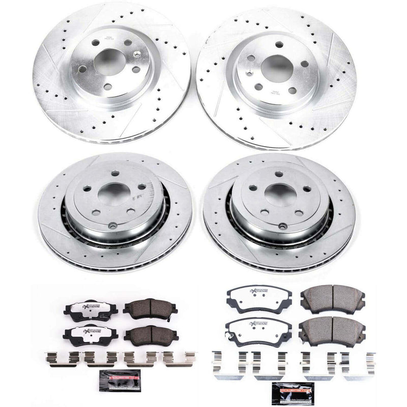 Power Stop K5949-26 Z26 Street Warrior 1-Click Front And Rear Brake Kit for 2011-2017 Chevrolet Caprice product image