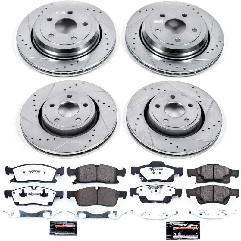 Power Stop K5955-36 Z36 Severe-Duty Truck And Tow 1-Click Front And Rear Brake Kit for 2011-2017 Dodge Durango product image