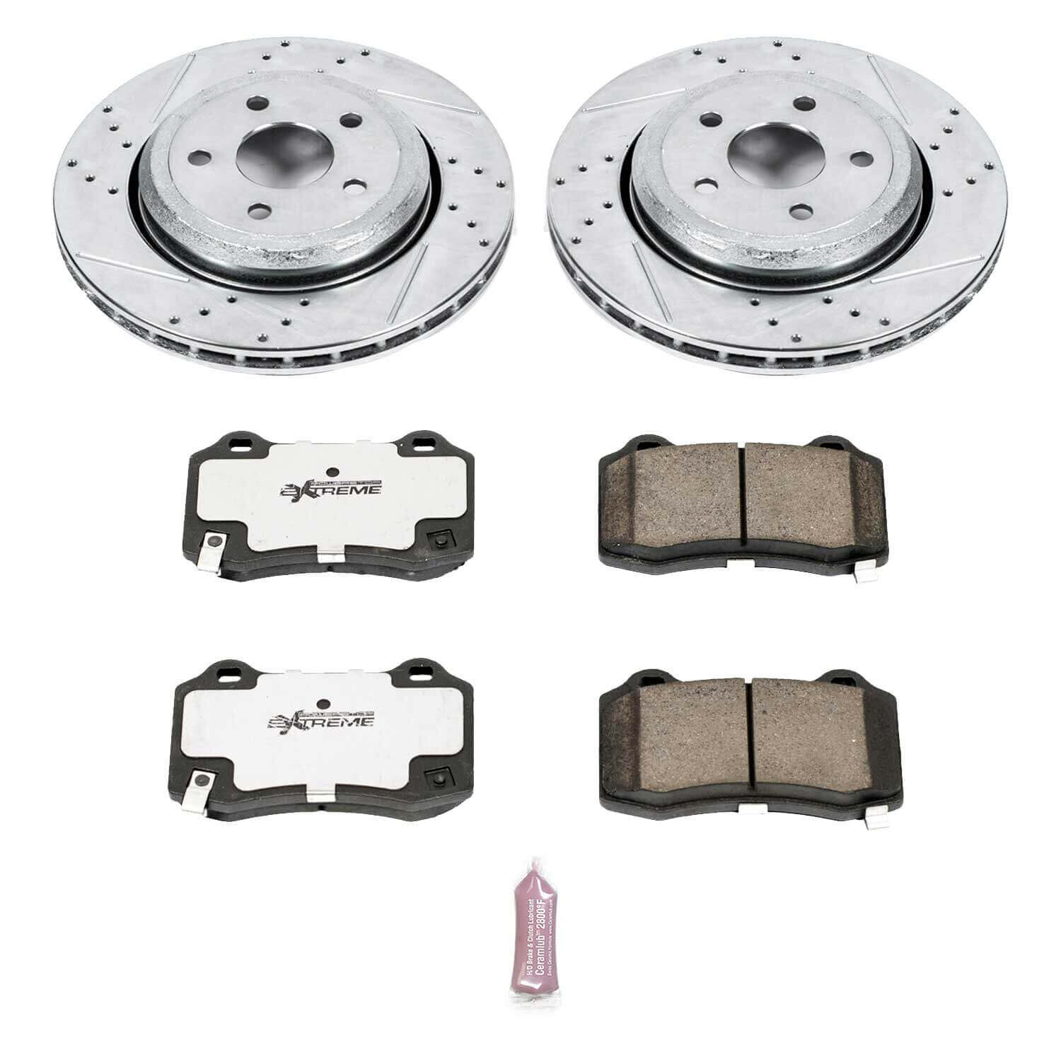Power Stop K5956-26 Z26 Extreme Street Warrior 1-Click Brake Kit (Rear) for 2012-2017 Jeep Grand Cherokee SRT8 product image