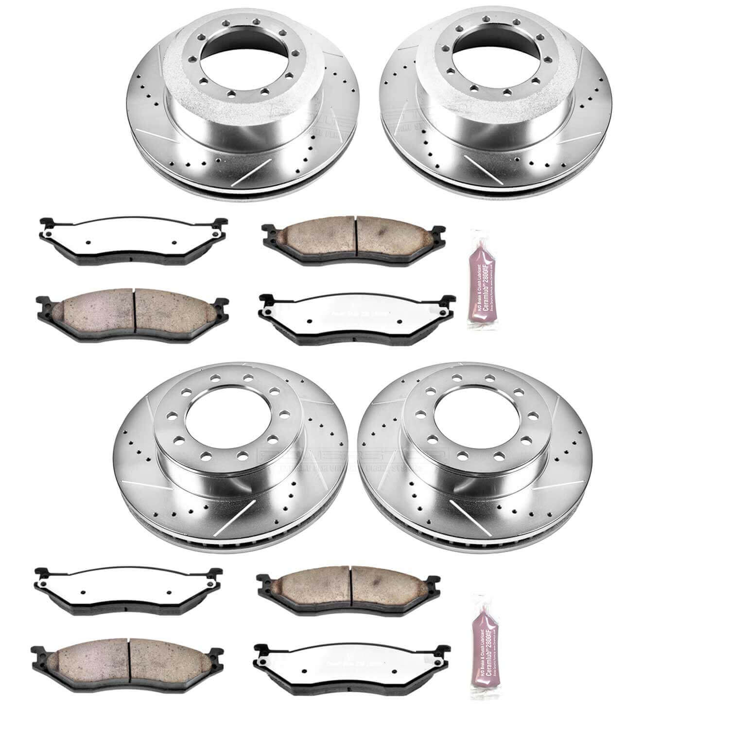 Power Stop K5965-36 Z36 Severe-Duty Truck And Tow 1-Click Brake Kit (Front And Rear) for 2005-2016 Ford F-450 Super Duty product image