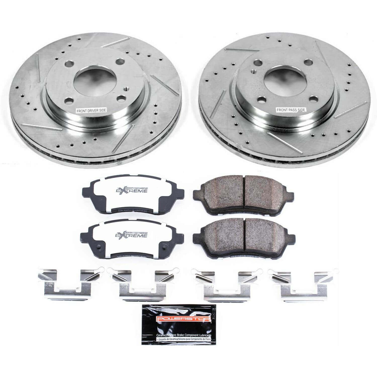 Power Stop K5969-26 Z26 Street Warrior 1-Click Front Brake Kit for 2011-2019 Ford Fiesta product image