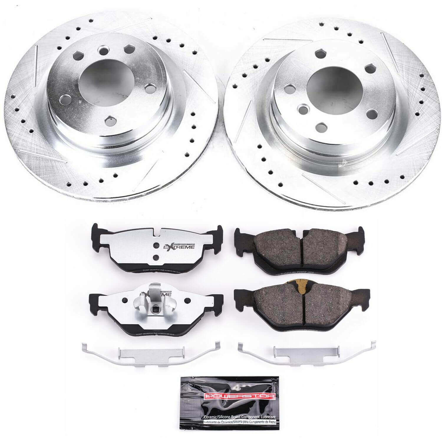 Power Stop K5981-26 Z26 Street Warrior 1-Click Rear Brake Kit for 2011-2013 BMW 328I Coupe (2 Door) product image