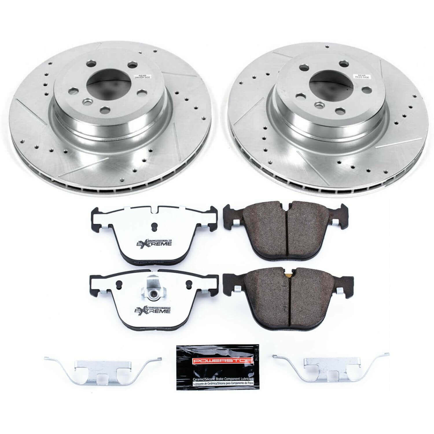 Power Stop K5985-26 Z26 Street Warrior 1-Click Rear Brake Kit for 2007-2010 BMW X5 4.8I product image