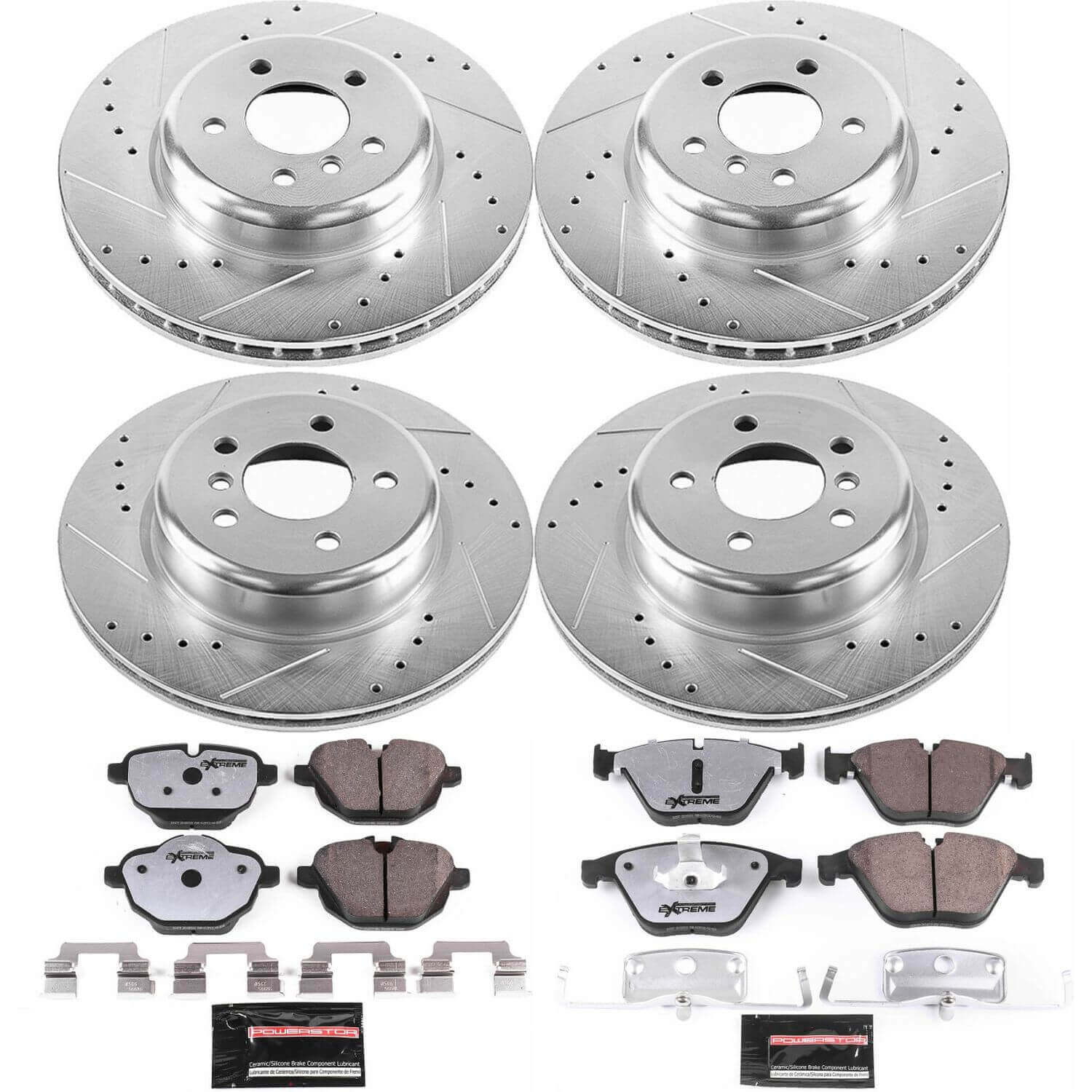 Power Stop K6023-26 Z26 Street Warrior 1-Click Front And Rear Brake Kit for 2014-2016 BMW 535D product image