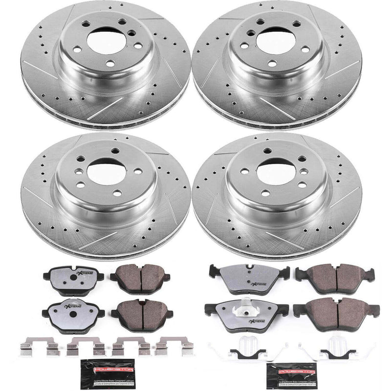 Power Stop K6033-26 Z26 Street Warrior 1-Click Front And Rear Brake Kit for 2011-2016 BMW 528I product image