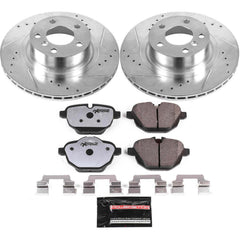 Power Stop K6040-26 Z26 Street Warrior 1-Click Rear Brake Kit for 2011-2018 BMW X3 product image