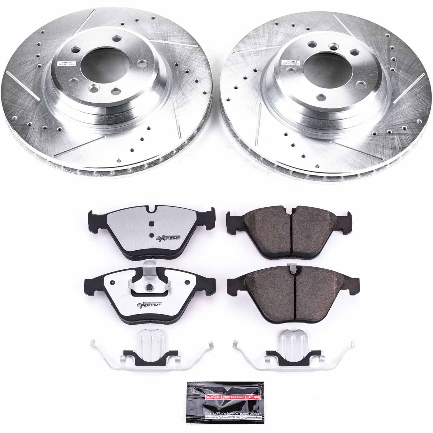 Power Stop K6055-26 Z26 Street Warrior 1-Click Front Brake Kit for 2011-2013 BMW 335D product image