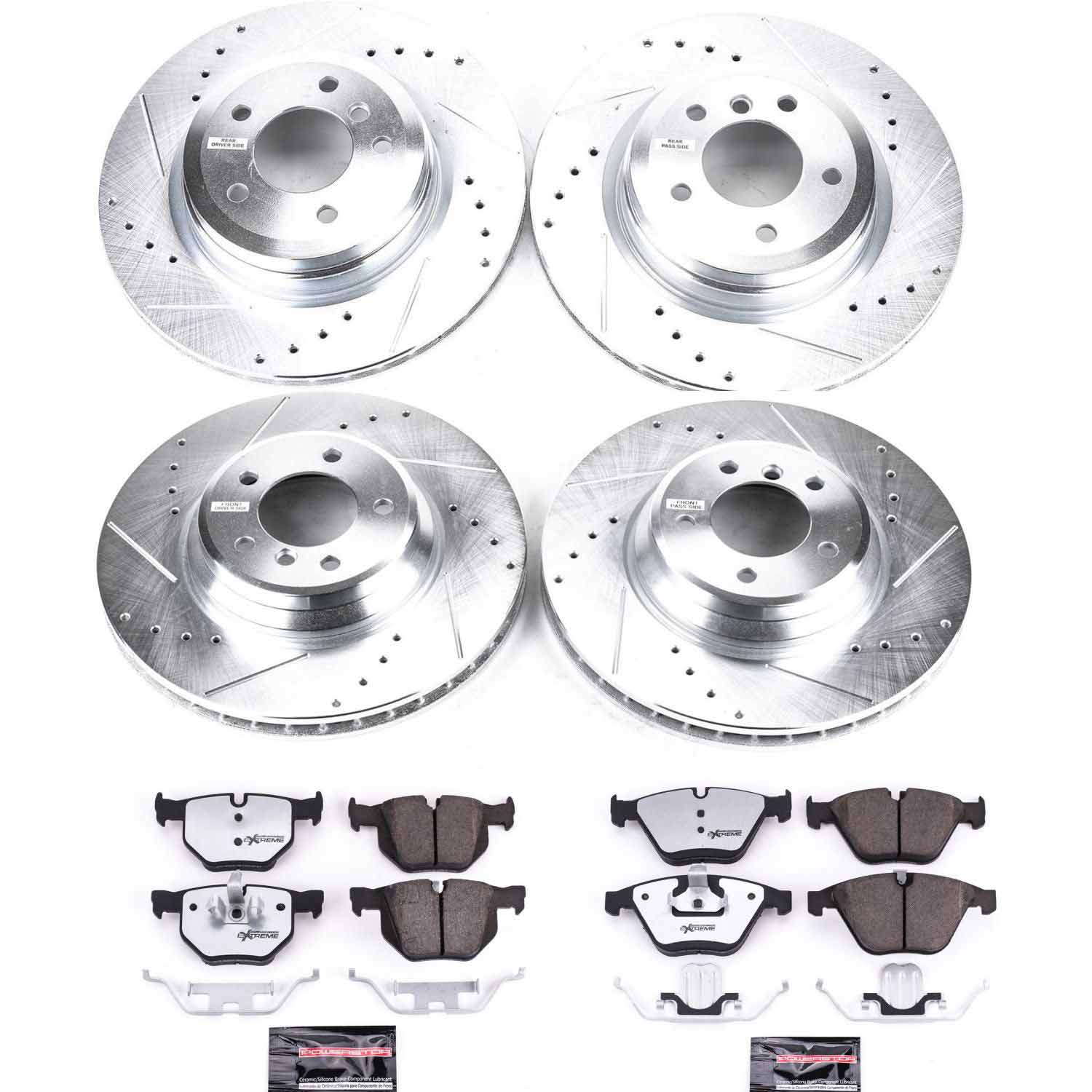 Power Stop K6057-26 - Z26 Street Warrior 1-Click Front And Rear Brake Kit vehicle fitment brake part