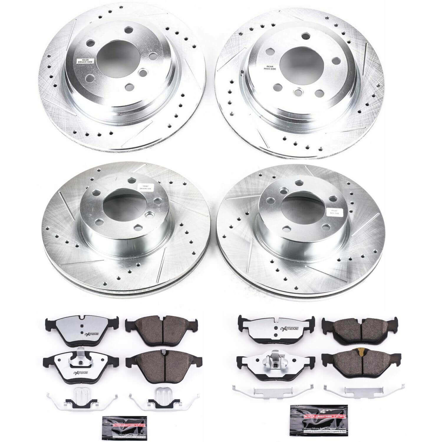 Power Stop K6074-26 Z26 Street Warrior 1-Click Front And Rear Brake Kit for 2011-2013 BMW 328I Xdrive product image