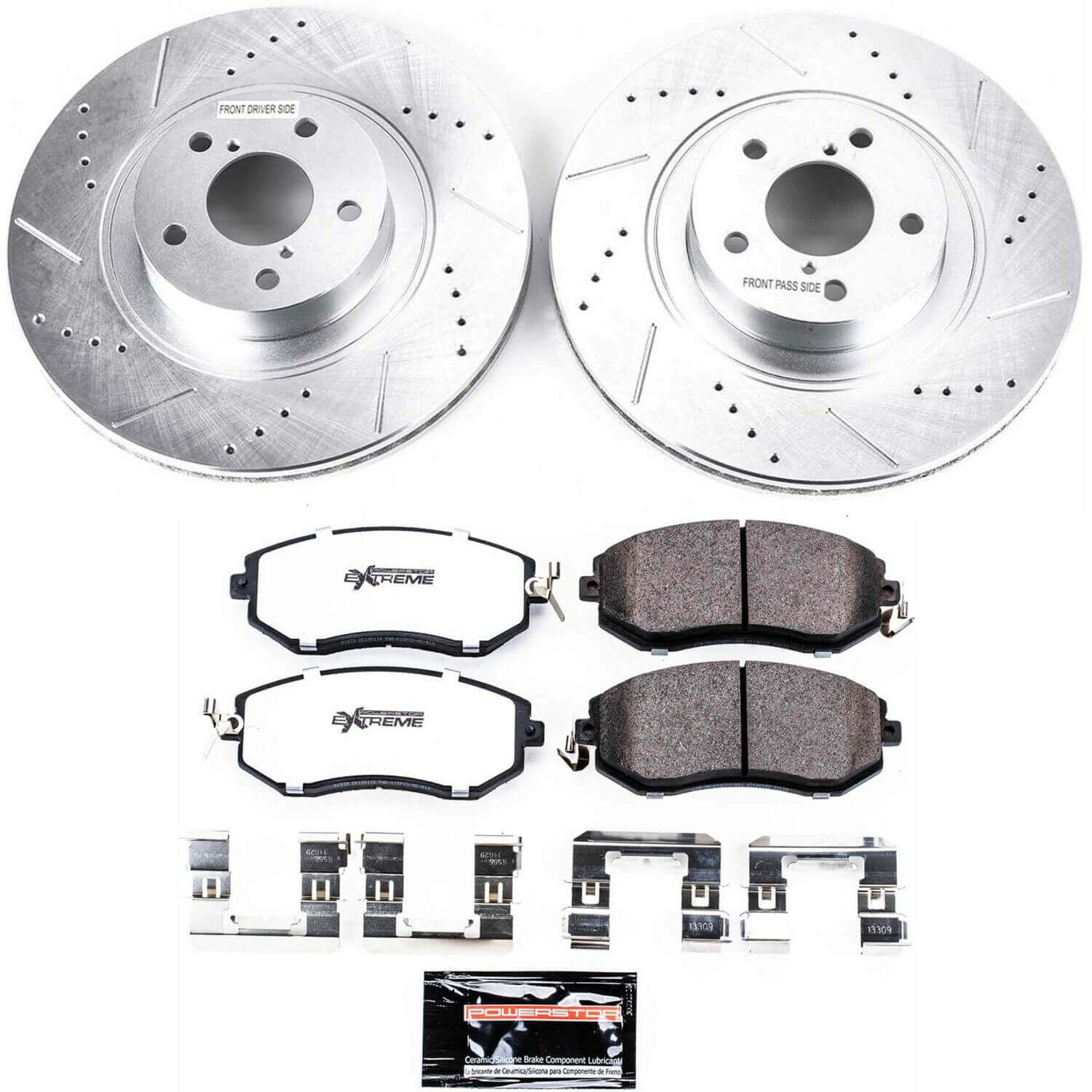 Power Stop K6082-26 Z26 Street Warrior 1-Click Front Brake Kit for 2011-2024 Scion Fr-S product image