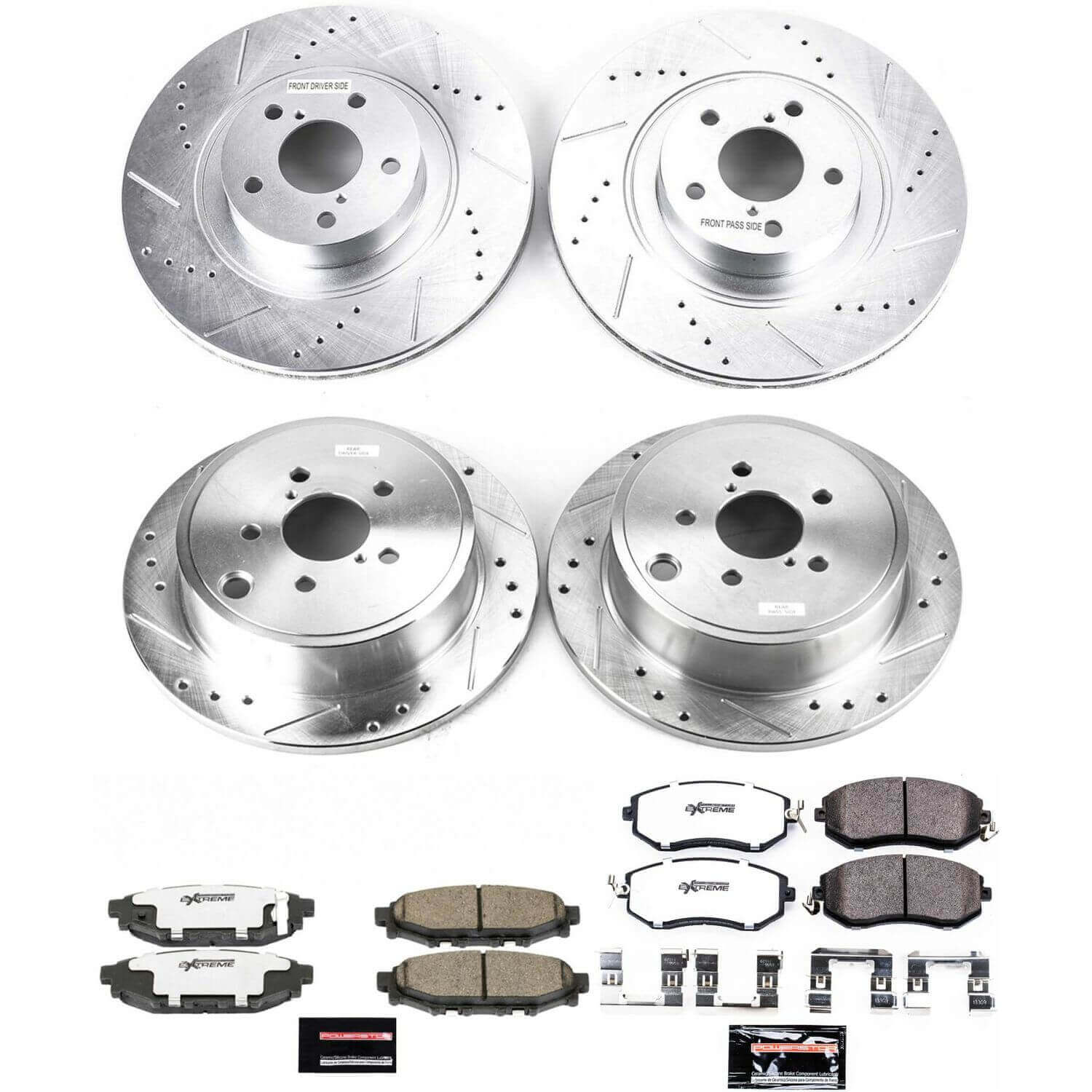 Power Stop K6083-26 Z26 Street Warrior 1-Click Front And Rear Brake Kit for 2011-2014 Subaru Forester product image