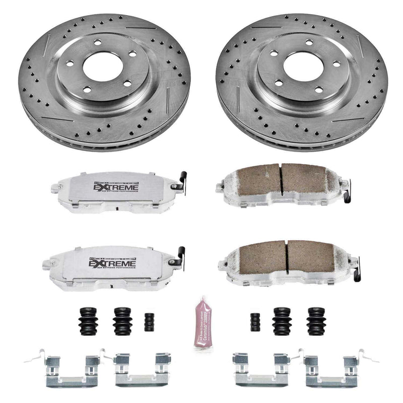 Power Stop K6094-26 Z26 Extreme Street Warrior 1-Click Brake Kit (Front) for 2017-2018 Nissan Sentra Nismo product image